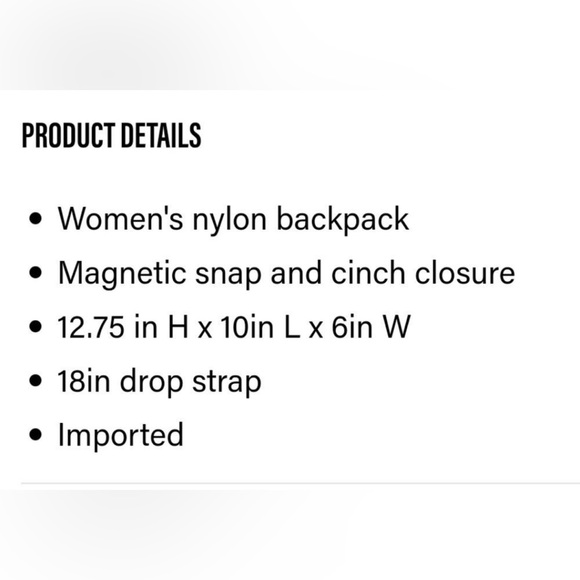 Steve Madden Nylon Backpack - Picture 5 of 5